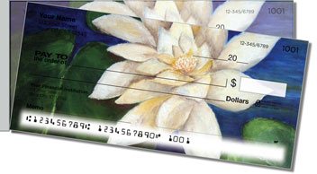 Floral Art Side Tear Personalized Checks