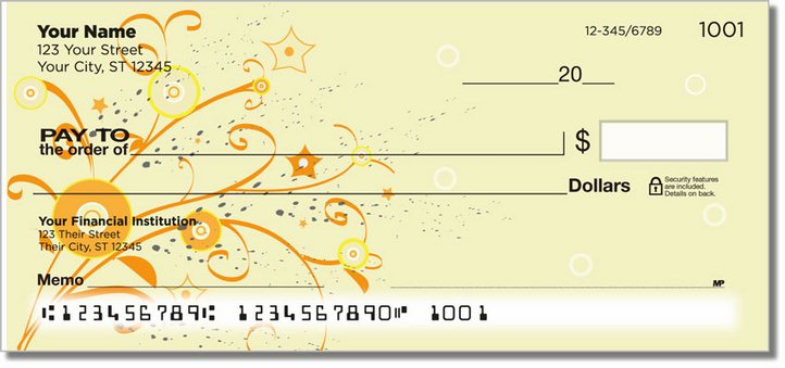 Floral Confetti Personal Checks