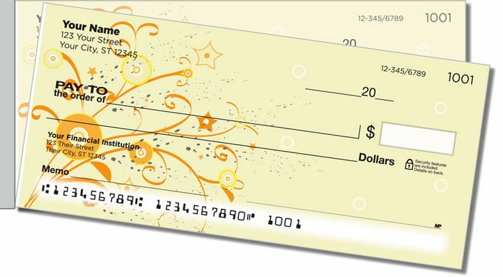 Floral Confetti Side Tear Personal Checks