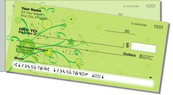 Floral Confetti Side Tear Personalized Checks