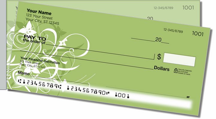 Floral Explosion Side Tear Personal Checks