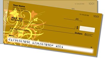 Floral Explosion Side Tear Personalized Checks