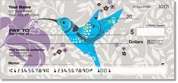 Floral Hummingbird Design Checks