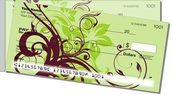 Floral Scroll Side Tear Checks