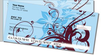 Floral Scroll Side Tear Design Checks