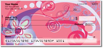 Floral Sketch Personalized Checks