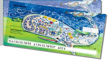 Floral Whale Side Tear Checks