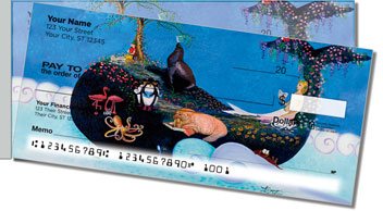 Floral Whale Side Tear Design Checks