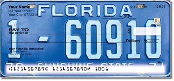 Florida License Plate Design Checks