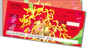 Flower Close Up Side Tear Personalized Checks