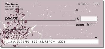 Flower-Filled Corner Personalized Checks