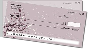 Flower-Filled Corner Side Tear Personalized Checks