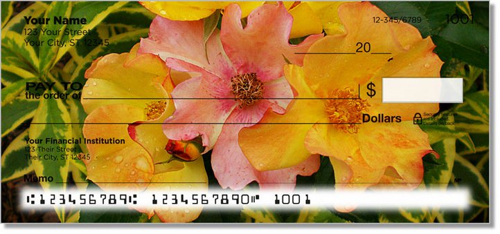 Flower Petal Personal Checks