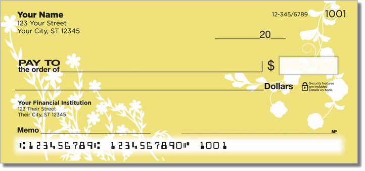 Flower Silhouette Personal Checks