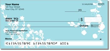 Flower Silhouette Personalized Checks
