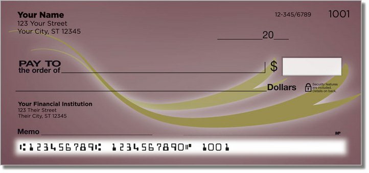 Flowing Ribbon Personal Checks
