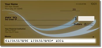 Flowing Ribbon Personalized Checks