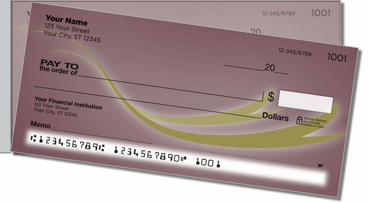 Flowing Ribbon Side Tear Personal Checks