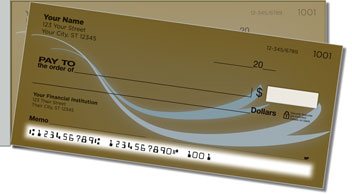 Flowing Ribbon Side Tear Personalized Checks