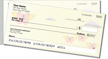 Flying Pig Side Tear Personalized Checks
