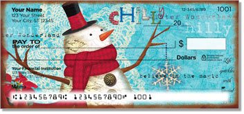 Folk Christmas Personalized Checks