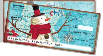 Folk Christmas Side Tear Personalized Checks