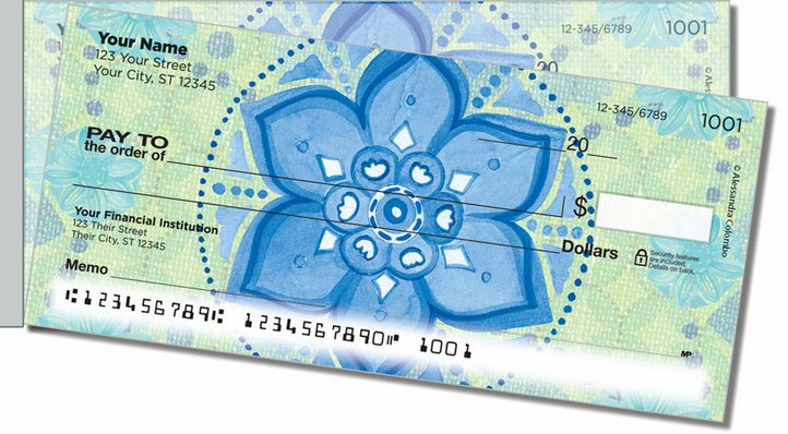 Folk Fantasy Side Tear Personal Checks