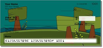 Folk Tree Personalized Checks