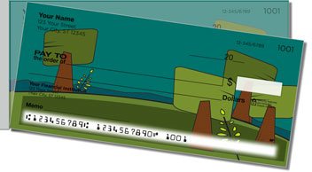 Folk Tree Side Tear Personalized Checks