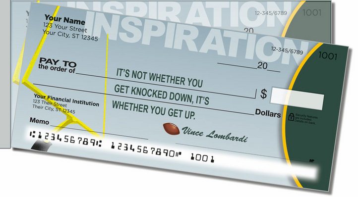 Football Quote Side Tear Personal Checks