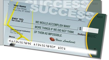 Football Quote Side Tear Design Checks