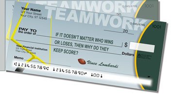 Football Quote Side Tear Personalized Checks