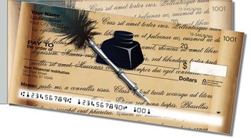 Fountain Pen Side Tear Personalized Checks