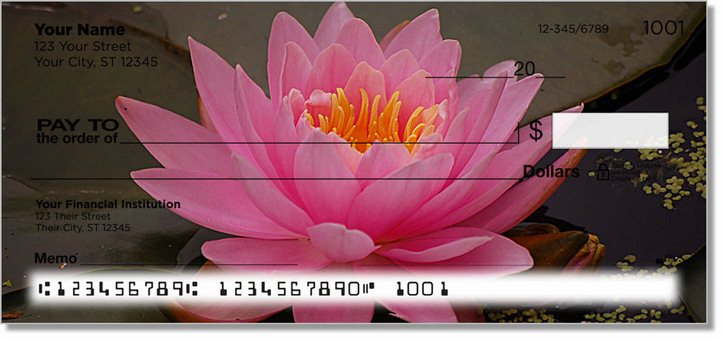 Fragrant Water Lily Personal Checks