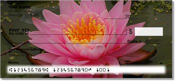 Fragrant Water Lily Personalized Checks