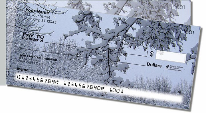 Fresh Snowfall Side Tear Personal Checks