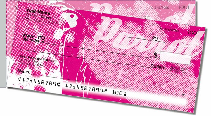 Funky Parrot Side Tear Personal Checks