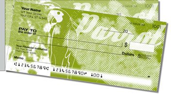 Funky Parrot Side Tear Personalized Checks
