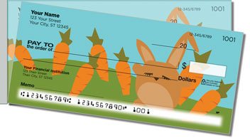 Funny Bunny Side Tear Personalized Checks