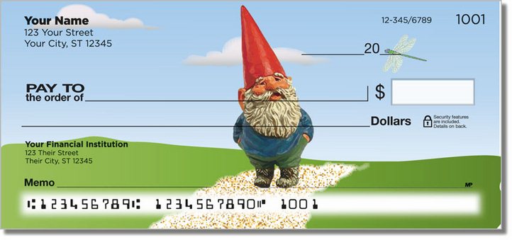 Garden Gnome Personal Checks