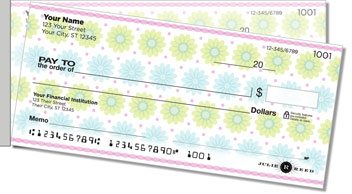 Geo Floral Side Tear Personalized Checks