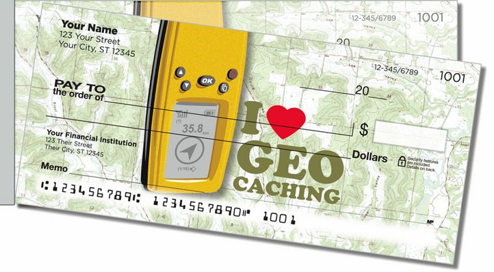 Geocaching Side Tear Personal Checks