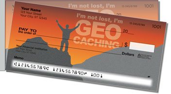 Geocaching Side Tear Personalized Checks