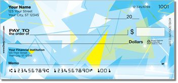 Geometric Sparkle Personalized Checks