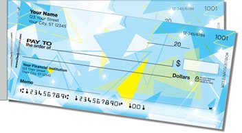 Geometric Sparkle Side Tear Personalized Checks