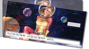 Girl Portrait Side Tear Design Checks