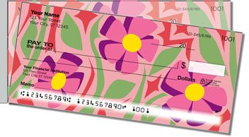 Girly Flower Side Tear Design Checks