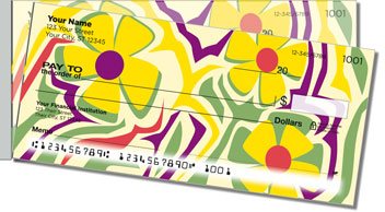 Girly Flower Side Tear Personalized Checks