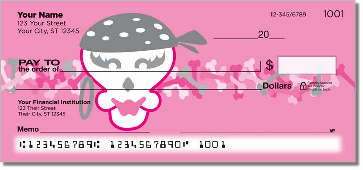 Girly Skull Personal Checks