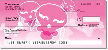 Girly Skull Personalized Checks